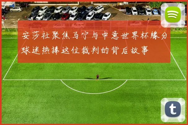 安莎社聚焦马宁与中意世界杯缘分球迷热捧这位裁判的背后故事